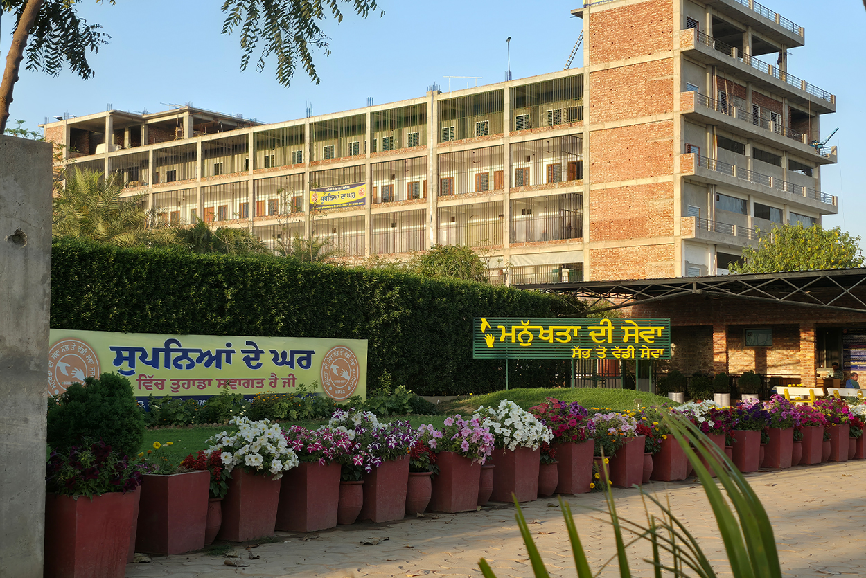 Recent seva work including hospital care, meal service, wheelchair support, and community help